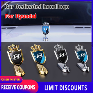 สติกเกอร์โลโก้โลหะ 3D คุณภาพสูง สําหรับตกแต่งรถยนต์ Hyundai Starex Accent Tucson Eon Elantra Santa Fe i10 H 100 Sonata Getz Veloster Genesis Grandeur Matrix H-1 Coupe i30 Atos Tiburon i40 Azera Entourage Excel Galloper Max Cruz Santamo Scoupe Terracan Tra