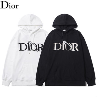 Di0r เสื้อกันหนาว มีฮู้ด ผ้าฝ้าย ปักลาย มีสไตล์ สําหรับทุกเพศ