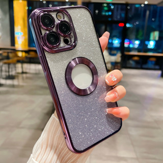 เคสใส ประดับกลิตเตอร์ไล่โทนสี สําหรับ iPhone 7 8 plus XS XR XS MAX