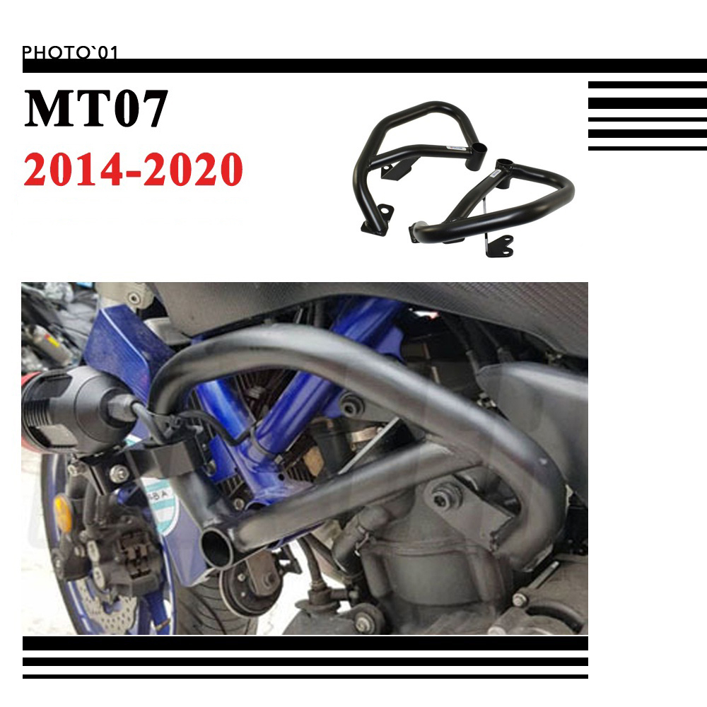 Psler แคชบาร์ กันชน กันชนเครื่องยนต์ บาร์กันชนเครื่องยนต์ Crash Bar Engine Guard Bumper Frame Protector Yamaha MT07 MT 07 MT-07 2014 2015 2016 2017 2018 2019 2020
