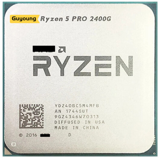 โปรเซสเซอร์ YZX Ryzen 5 PRO 2400G R5 PRO 2400G R5 2400G YD240BC5M4MFB 3.6 GHz ใช้แล้ว แบบสี่คอร์ แปด