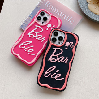 เคสโทรศัพท์มือถือซิลิโคน ขอบโค้ง ลายบาร์บี้ UK สําหรับ iPhone 14 PROMAX 13 iPhone 11 12 PROMAX