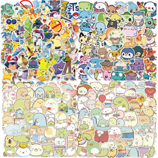 50 แผ่น สติกเกอร์ PVC ลายการ์ตูนโปเกม่อน Sumikko gurashi น่ารัก กันน้ํา สําหรับติดตกแต่งรถยนต์ แล็ปท็อป