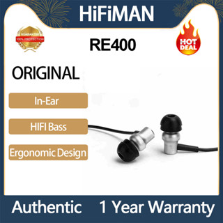 ของแท้ HIFIMAN RE400 RE400A ชุดหูฟังอินเอียร์ HiFi แบบมีสาย 3.5 มม. พร้อมไมโครโฟน