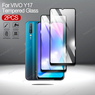 กระจกนิรภัยกันรอยหน้าจอ แบบเต็มจอ สําหรับ VIVO 17 VIVO Y11 Y12 Y15