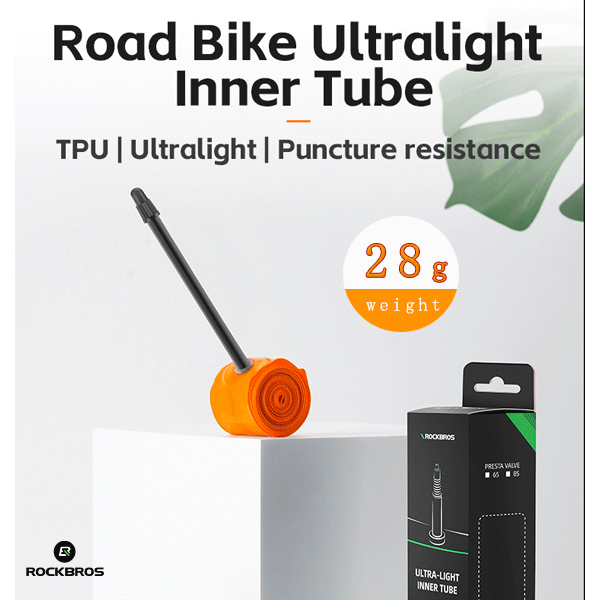 【TH Delivery】ROCKBROS ยางในรถจักรยาน TPU FV เบาพิเศษ 700X18/23/25/28/30/32C  จักรยานถนนยางใน