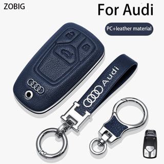 Zobig เคสกุญแจรีโมตรถยนต์ หนังวัวแท้ สําหรับ Audi 2023 Audi A4 Q7 Q5 TT A3 A6 SQ5 R8 S5 A6 A7 C8