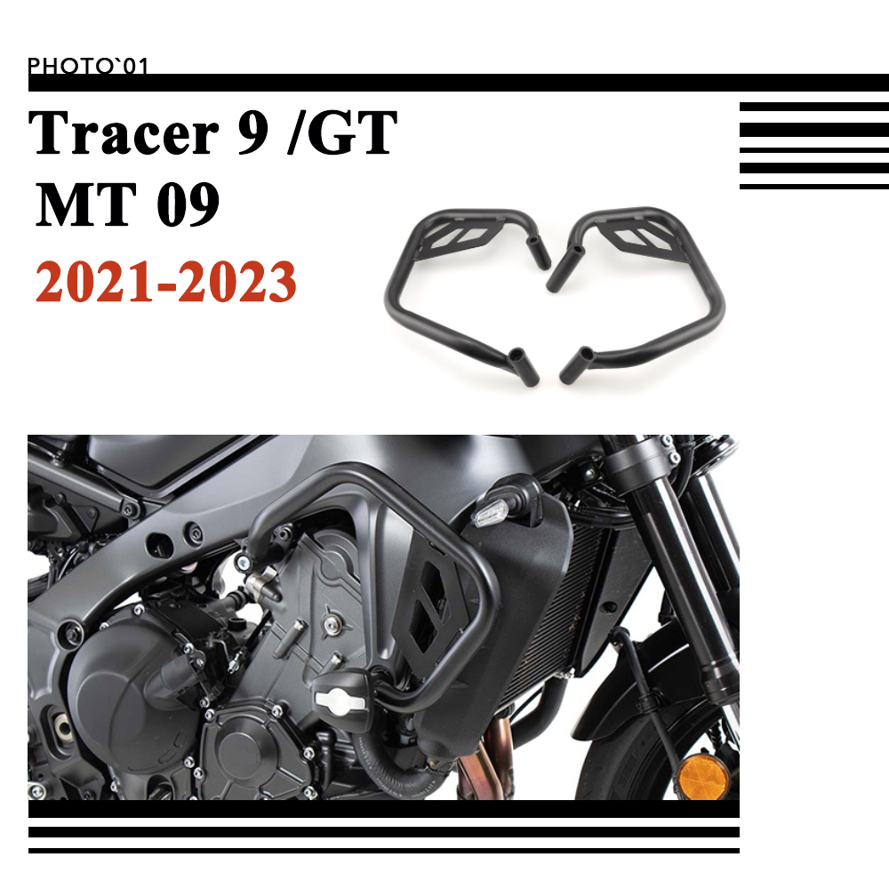 Psler แคชบาร์ กันชน กันชนเครื่องยนต์ บาร์กันชนเครื่องยนต์ Crash Bar Engine Guard Bumper สําหรับ Yamaha Tracer 9 GT Tracer 9GT MT09 MT 09 V3 2021 2022