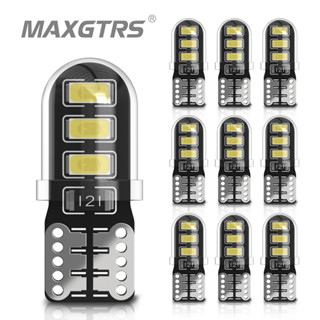 Maxgtrs ชิปไฟอ่านหนังสือ LED DRL พลังงานสูง 2835 T10 W5W 15W 194 168 สําหรับติดภายในรถยนต์ 10 ชิ้น