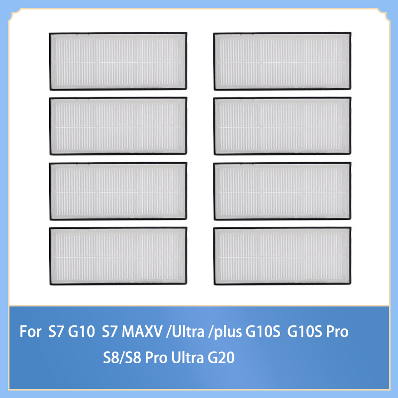 แผ่นกรอง HEPA สําหรับหุ่นยนต์ดูดฝุ่น Roborock S7 G10 S7 MAXV Ultra plus G10S G10S Pro S8 S8 Pro Ultr