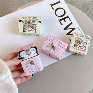 เคสหูฟังบลูทูธไร้สาย แบบหนัง ลายเด็กผู้หญิงน่ารัก สําหรับ Airpods 3 2 1 Pro2 pro 3 2 1