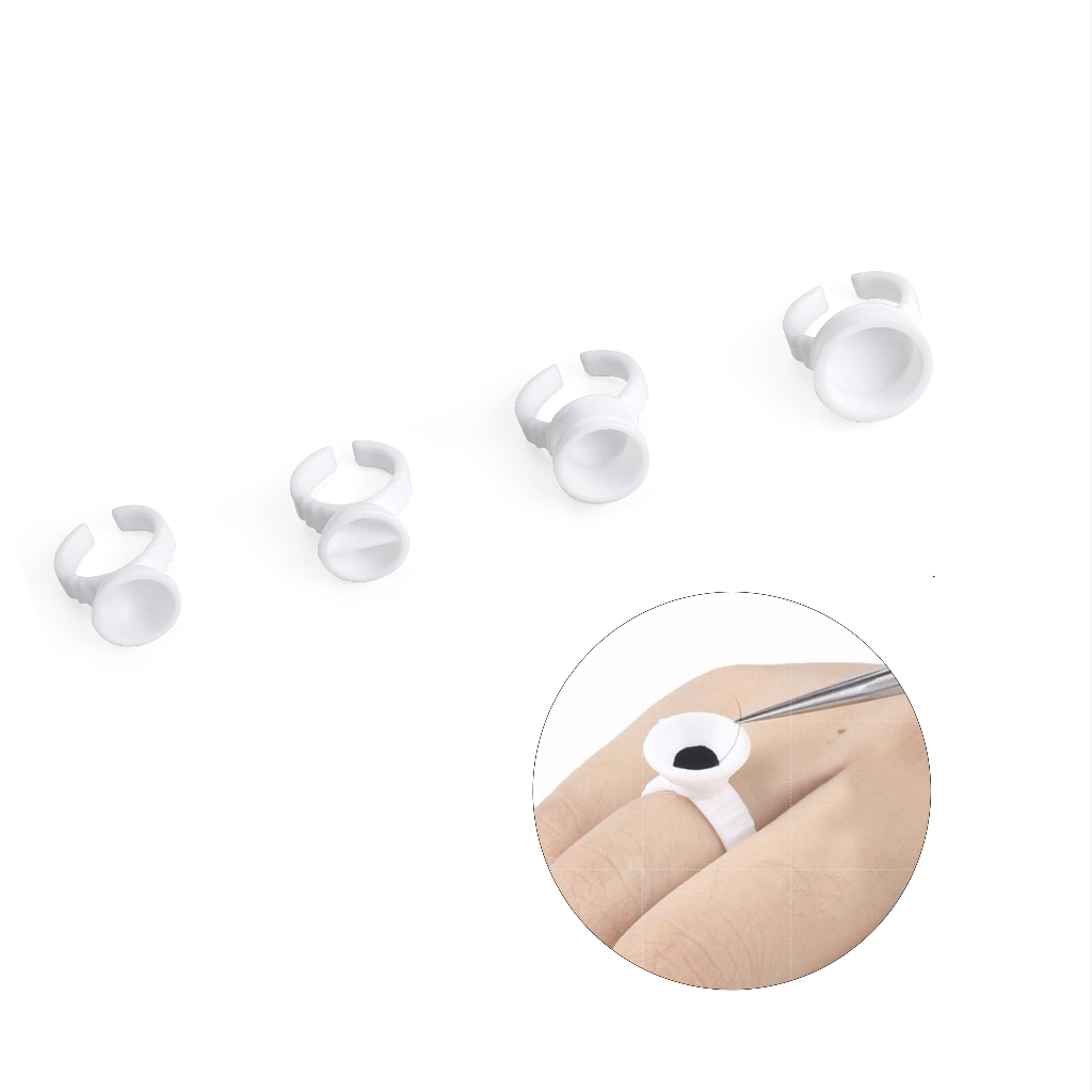 Dosmoth ถ้วยแบ่งหมึกสักคิ้ว ขนตาถาวร 100 ชิ้น