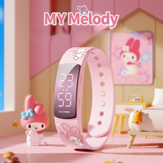 นาฬิกาข้อมือสมาร์ทวอทช์ ลายการ์ตูน My Melody Cinnamon กันน้ํา เหมาะกับการเล่นฟิตเนส กีฬา ของขวัญนักเรียน สําหรับนักเรียน