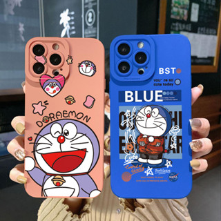 เคสป้องกันโทรศัพท์มือถือ ขอบสี่เหลี่ยม ลายโดราเอมอน สําหรับ VIVO Y02 Y02A Y16 Y36 Y35 Y30 5G Y55 Y75 Y11 Y12i Y22S Y22 4G