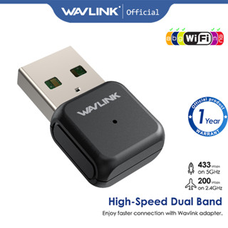 Wavlink AC600 อะแดปเตอร์การ์ดเครือข่ายอีเธอร์เน็ต LAN ไร้สาย USB ขนาดนาโน สําหรับแล็ปท็อป พีซี