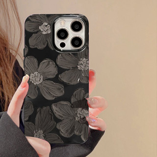 เคสโทรศัพท์มือถือ TPU ลายภาพวาดสีน้ํามัน รูปดอกไม้ กันฝุ่น สําหรับ Iphone 11 12 13 14 Pro Max