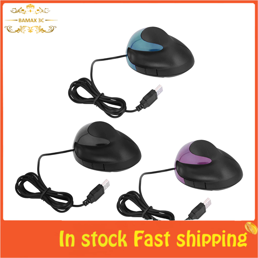 เมาส์เล่นเกมแนวตั้ง Ergonomic Vertical Mouse 3200 DPI