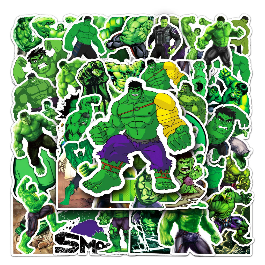 50 ชิ้นตลก Marvel Hulk DIY Creative แล็ปท็อป/โทรศัพท์/รถสติกเกอร์ Home Decal สติกเกอร์กันน้ํา