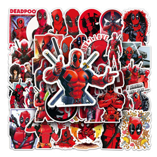 สติกเกอร์รูปลอก กันน้ํา ลาย Maverl Hero Deadpool แบบสร้างสรรค์ สําหรับติดตกแต่งรถยนต์ DIY จํานวน 50 ชิ้น