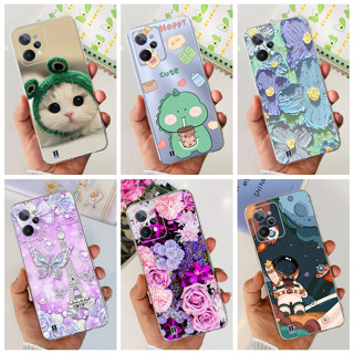 เคสโทรศัพท์ซิลิโคน TPU แบบนิ่ม ลายไดโนเสาร์ และแมวน่ารัก สําหรับ Realme C31 RMX3501 C35 RMX3511 4G