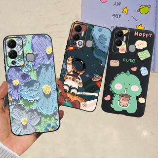 เคสโทรศัพท์มือถือ พิมพ์ลายนักบินอวกาศ สีดํา สําหรับ Infinix hot 12 Play X6817 X6816C 12Play