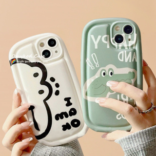 🌈Ready Stock 🏆Realme C53 C33 C31 C30 C25 C15 C17 C20 C25Y C11 2020 Realme 10 7 5 Cute Cartoon Crocodile Creative Phone Case Shockproof Air Cushion Silicone Protective Cover