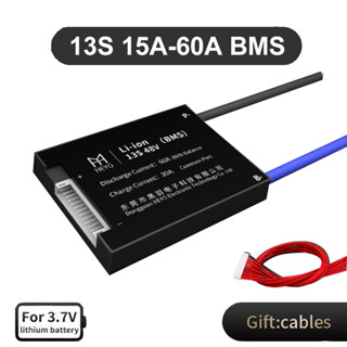 บอร์ดป้องกันลิเธียม 13S BMS 48V 18650 15A 20A 30A 40A 50A 60A BMS สําหรับจักรยาน E-Bike