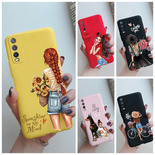 เคสโทรศัพท์มือถือ ซิลิโคนนุ่ม ลายเด็กผู้หญิง แฟชั่น สําหรับ Vivo Y20 Y20i Y20S Y30 Y12S Y11S Y20A Y20 2021 Y20G Y30G Y20S G Y20T Y12A