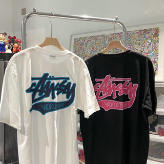 เสื้อเชิ้ต พิมพ์ลายกราฟฟิติ Stussy Slugger สไตล์อเมริกัน