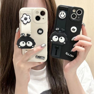 เคสโทรศัพท์มือถือ Tpu นิ่ม ลายเอลฟ์น่ารัก สีดํา สําหรับ iPhone 12promax 12Pro 13promax 14 14promax 14pro 11