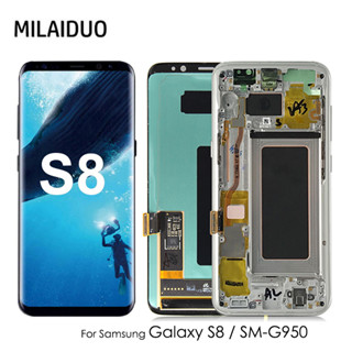 อะไหล่หน้าจอสัมผัสดิจิทัล LCD แบบเปลี่ยน สําหรับ SAMSUNG Galaxy S8 G950F G950FD G950 G950U