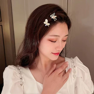 กิ๊บติดผมเกาหลีเดี่ยวหินตาแมวโลหะคลิปคว้าขนาดเล็กเครื่องประดับผมสําหรับผู้หญิง