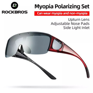 ROCKBROS Bicycle Polarized Glasses Anti-UV Outdoor Sports Cycling Sunglasses MTB Bike Goggles For Myopia Glasses Eyewear Unisex