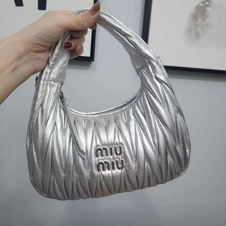WANDER Girl Bag Soft Genuine Leather Vintage HOBO Handbag Pleated Shoulder Messenger Sheepskin With Box MM777777-0509