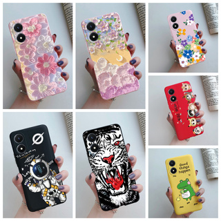 เคสโทรศัพท์มือถือ ซิลิโคนนุ่ม ลายแมว ดอกไม้น่ารัก สีแคนดี้ สําหรับ Vivo Y02S Y02S Y 02S 4G 2022