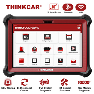 Thinkcar THINKTOOL PAD10 OBD2 เครื่องสแกนเนอร์ ABS A/F IMMO 34 Reset ECU Coding เครื่องมือวิเคราะห์รถยนต์