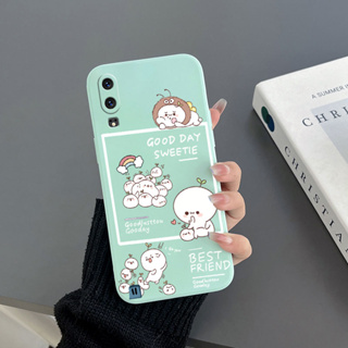 เคสโทรศัพท์มือถือ Tpu ขอบตรง ลายกระต่าย สีแดง สําหรับ Huawei P20 Huawei P20 PRO Huawei P20 Lite 4G Huawei P30 Huawei P30 PRO Huawei P30 Lite