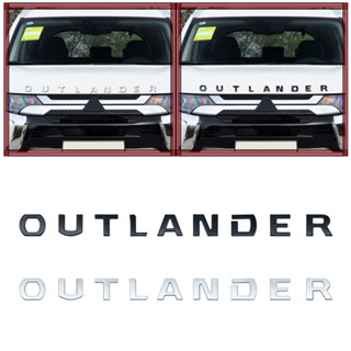 สติกเกอร์ตราสัญลักษณ์ ABS ลายโลโก้ OUTLANDER 3D สีดํา สําหรับติดตกแต่งรถยนต์ Mitsubishi OUTLANDER