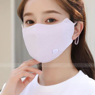 【ผ้าไหมน้ําแข็ง ป้องกันรังสียูวี】หน้ากากป้องกันรังสียูวี บางและระบายอากาศในฤดูร้อน หน้ากากป้องกันแบคทีเรีย ปรับได้ ล้างทําความสะอาดได้ และใช้ซ้ําได้ ผู้ใหญ่ ผู้ชายและผู้หญิง หน้ากากแสงแดด กันฝุ่น ผ้า