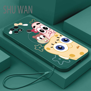 เคส OPPO A15 SpongeBob SquarePants เคสโทรศัพท์ ซิลิโคนนิ่ม พร้อมสายคล้อง