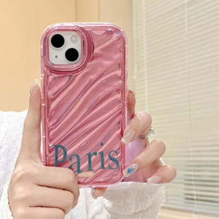 เคสโทรศัพท์มือถือ กันกระแทก ลายปารีส สีชมพู สําหรับ iPhone 11 12 12pro 12promax 13 13promax 14 14pro 14promax