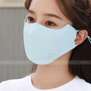 【ผ้าไหมน้ําแข็ง ป้องกันรังสียูวี】หน้ากากป้องกันรังสียูวี บางและระบายอากาศในฤดูร้อน หน้ากากป้องกันแบคทีเรีย ปรับได้ ล้างทําความสะอาดได้ และใช้ซ้ําได้ ผู้ใหญ่ ผู้ชายและผู้หญิง หน้ากากแสงแดด กันฝุ่น ผ้า