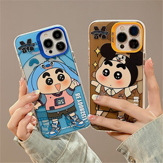 [เคสโทรศัพท์มือถือ กันกระแทก ลายการ์ตูนชินจัง บางพิเศษ] สําหรับ iPhone14pro 13 12 pro max 11