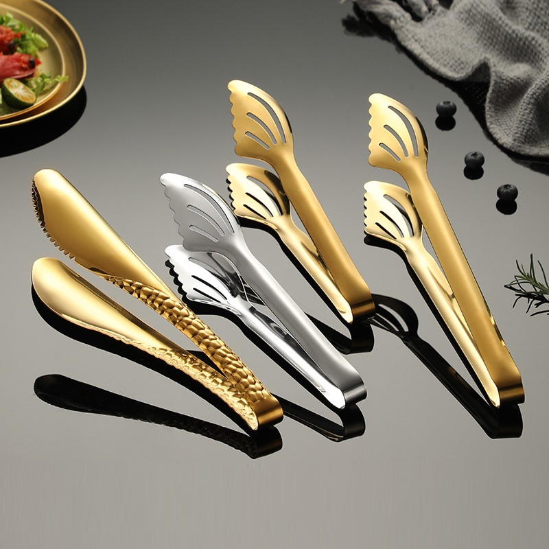 Oukeai ที่คีบอาหาร สเตนเลส แบบหนา กันลวก ระดับไฮเอนด์ สําหรับคีบสเต็กทอด