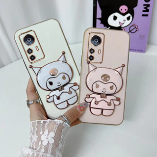 เคสโทรศัพท์มือถือ ซิลิโคนนุ่ม พร้อมกระจกแต่งหน้า พับได้ สําหรับ Xiaomi 13 12T 11T 10T Pro 12 11 Lite 5G NE