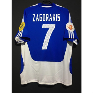 เสื้อยืด ลายทีมชาติฟุตบอล Greece 2004 คุณภาพสูง สไตล์เรโทร ZAGORAKIS Charisteas