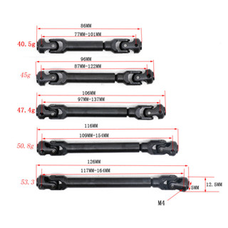 เพลาขับโลหะ CVD สําหรับรถไต่หินบังคับ 1/10 Axial SCX10 D90 TRX4 90046 CC01 TF2 ZP1001 1002 1003