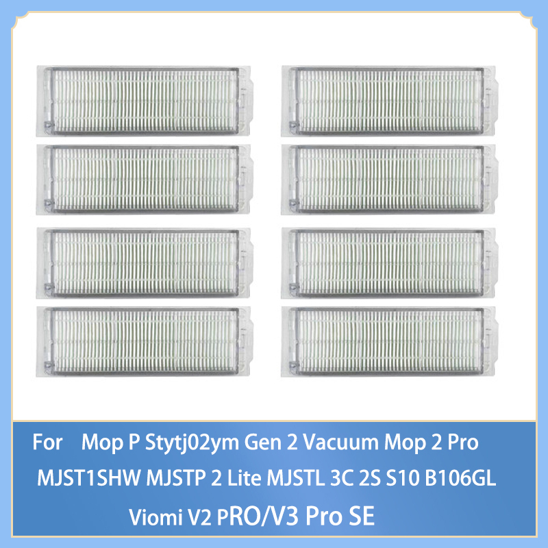 แผ่นกรอง HEPA อุปกรณ์เสริม สําหรับหุ่นยนต์ดูดฝุ่น Xiaomi Mop P Stytj02ym Gen 2 2 Pro MJST1SHW MJSTP 2 Lite MJSTL 3C 2S S10 B106GL Viomi V2 Pro V3 Pro SE Robot Vacuum Cleaner 2