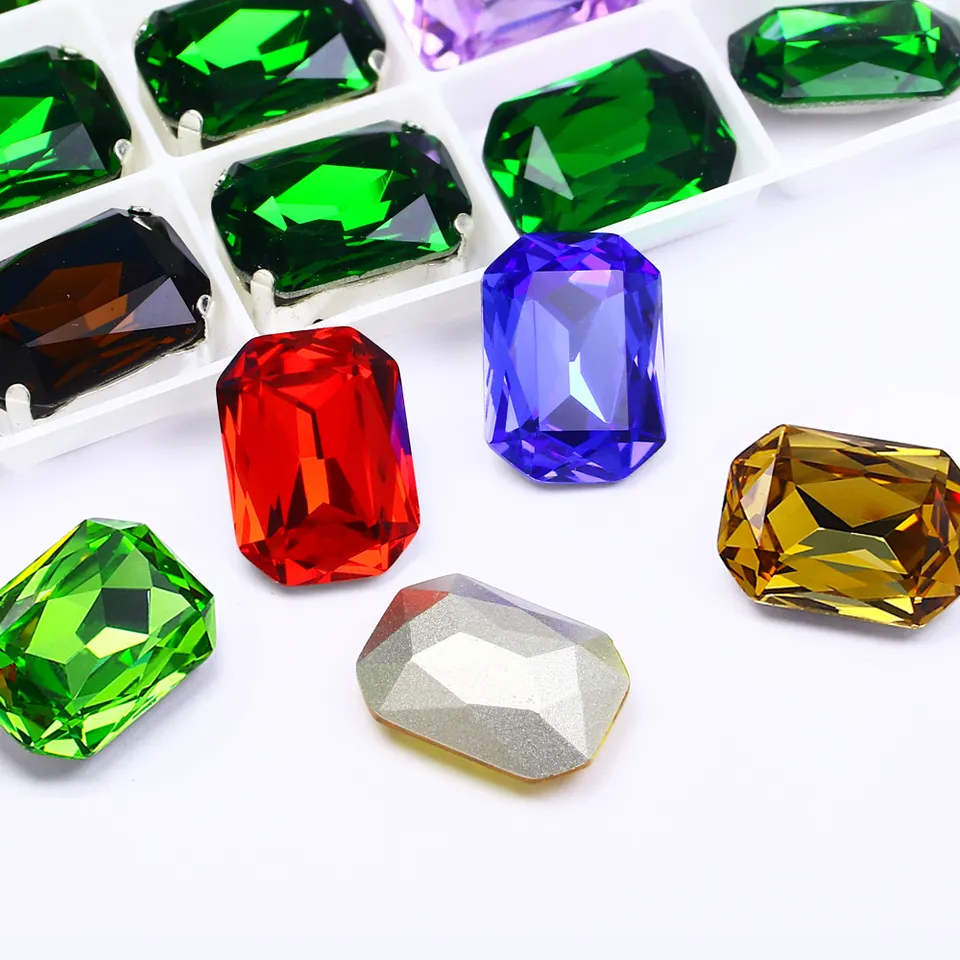 ขายร้อน8*10มิลลิเมตร10*14มิลลิเมตรเงาแก้วคริสตัล พลอยเทียม สําหรับ ทําเอง เสื้อผ้าอุปกรณ์ตัดเย็บเสื้อผ้า - รูปที่ 7