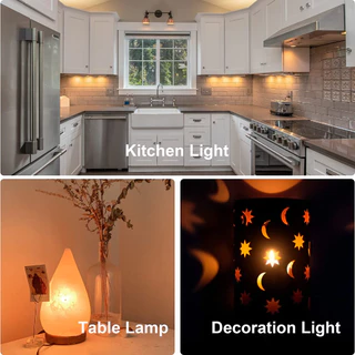 E12 E14 หลอดไฟ Led ขนาดเล็ก T20 1W 2W หรี่แสงได้ 220V สีขาวอบอุ่น สไตล์โบราณ สําหรับตกแต่งบ้าน